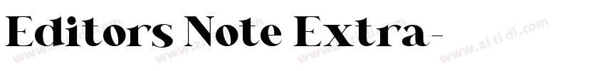 Editors Note Extra字体转换